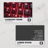 Glanzend toetsenbord visitekaartje (Voorkant / Achterkant)