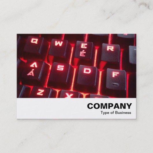Glanzend toetsenbord visitekaartje (Voorkant)