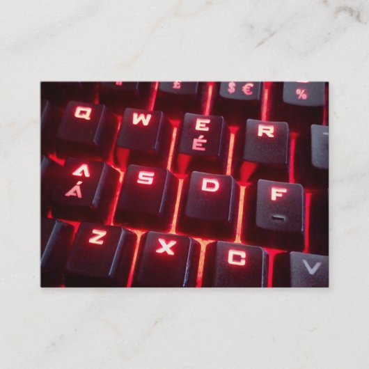 Glanzend toetsenbord visitekaartje (Voorkant)