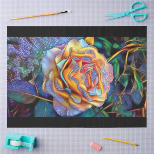 Glanzend uniek Roos Art Dream Tissuepapier (Craft)