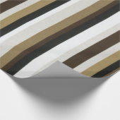 Glanzend Verpakkend Document Bruin & Beige Natuur Cadeaupapier (Hoek)