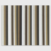 Glanzend Verpakkend Document Bruin & Beige Natuur Cadeaupapier (Vlak)