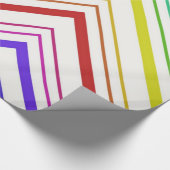 Glanzend Verpakkend Document Kleurrijke Streep Cadeaupapier (Hoek)