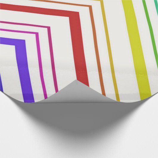 Glanzend Verpakkend Document Kleurrijke Streep Cadeaupapier (Hoek)