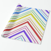 Glanzend Verpakkend Document Kleurrijke Streep Cadeaupapier (Uitgerold)