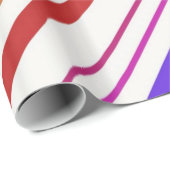 Glanzend Verpakkend Document Kleurrijke Streep Cadeaupapier (Rol Hoek)