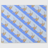 Glanzend vispakpapier cadeaupapier (Vlak)