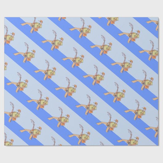 Glanzend vispakpapier cadeaupapier (Vlak)