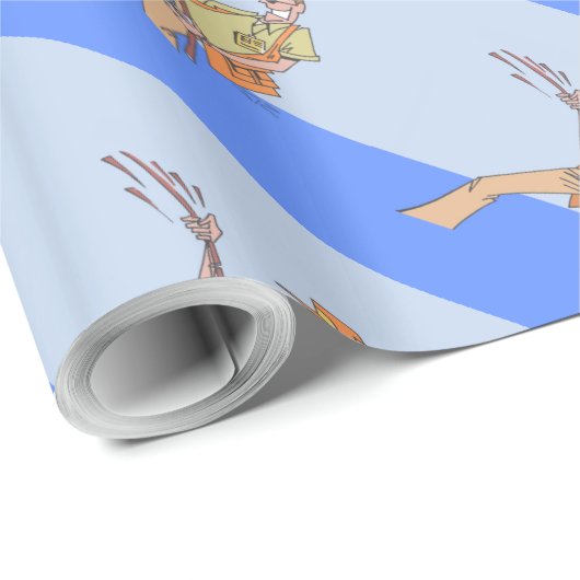 Glanzend vispakpapier cadeaupapier (Rol Hoek)