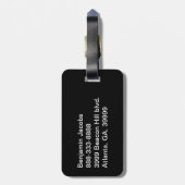 Glanzend Voetbal Bagagelabel (Achterkant verticaal)