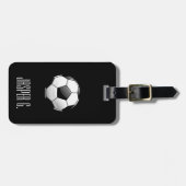 Glanzend Voetbal Bagagelabel (Voorkant horizontaal)