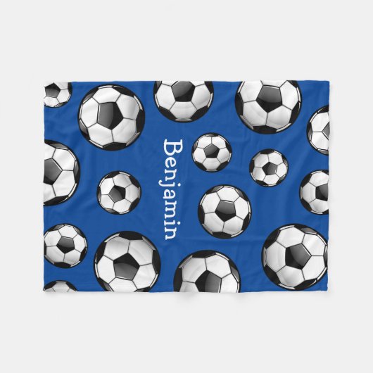 Glanzend Voetbal Fleece Deken (Voorkant (Horizontaal))