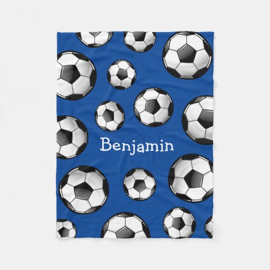 Glanzend Voetbal Fleece Deken (Voorkant)