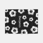 Glanzend Voetbal Fleece Deken (Voorkant (Horizontaal))
