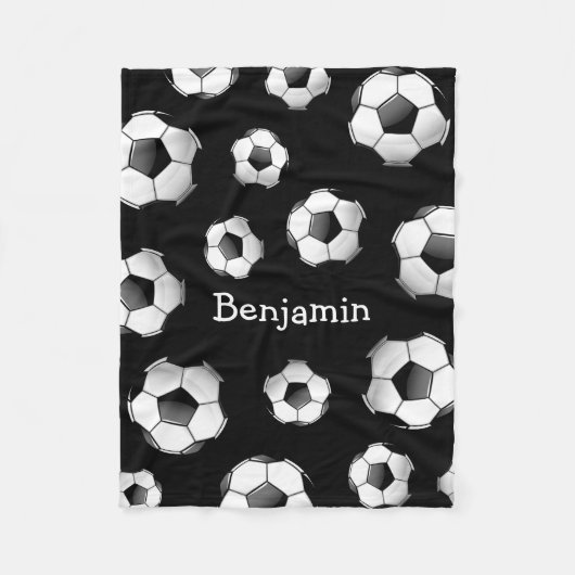 Glanzend Voetbal Fleece Deken (Voorkant)