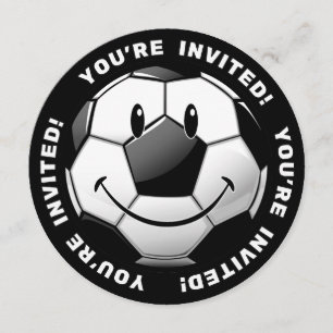 Glanzend Voetbal in het glimlachen Kaart