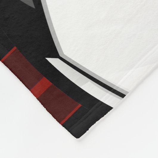 Glanzend Voetbal Rood Fleece Deken (Hoek)