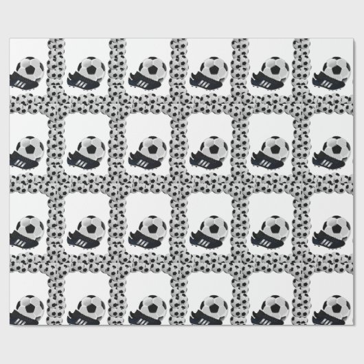 Glanzend Voetbal voor opvulpapier Cadeaupapier (Vlak)