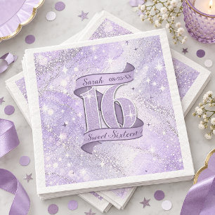 Glanzend Watercolor Sweet 16 Violet ID1333 ID1333 Servet