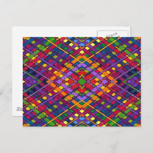 glanzend weefsel briefkaart (Voorkant / Achterkant)