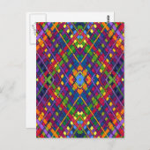 glanzend weefsel briefkaart (Voorkant / Achterkant)