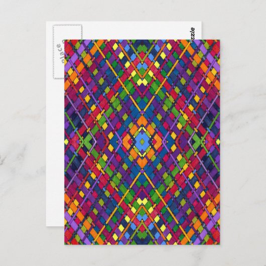 glanzend weefsel briefkaart (Voorkant / Achterkant)