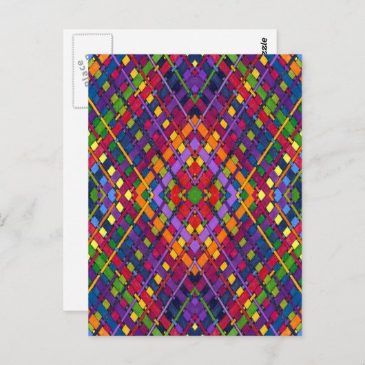 glanzend weefsel briefkaart (Voorkant / Achterkant)