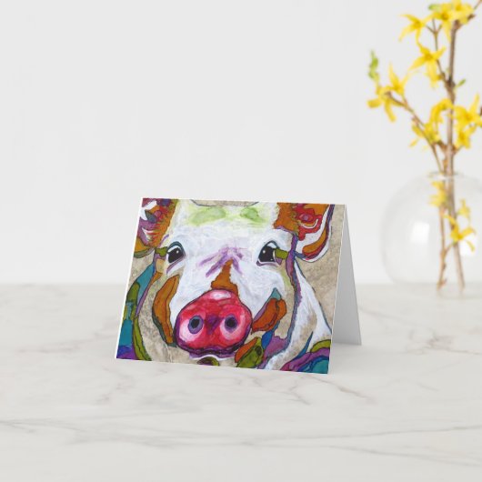 Glanzend wenskaart blanco kaart (Gele Bloem)