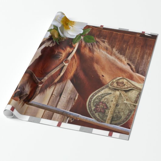 Glanzend wikkelpaard voor papier (Uitgerold)