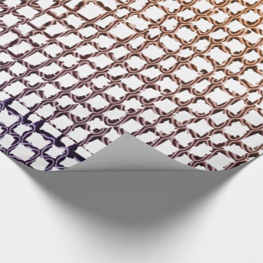 Glanzend wikkelpapier beige net cadeaupapier (Hoek)