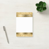 Glanzend wit en goud glitter post-it® notes (Kantoor)
