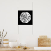 Glanzend witte diamant - poster (Keuken)