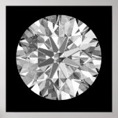 Glanzend witte diamant - poster (Voorkant)