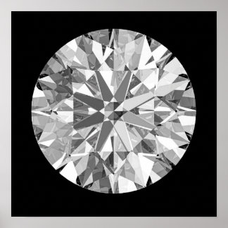 Glanzend witte diamant - poster