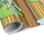 Glanzend wrappend papier, Golfer Golfballs Cadeaupapier (Rol Hoek)