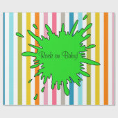 Glanzend wrappend papier, Rocks Rock op Baby! stre Cadeaupapier (Vlak)