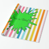 Glanzend wrappend papier, Rocks Rock op Baby! stre Cadeaupapier (Uitgerold)