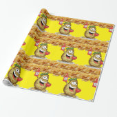Glanzend wrapppapier, Aardappelvet Ketchup Cadeaupapier (Uitgerold)