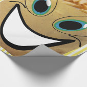 Glanzend wrapppapier, Aardappelvet stripe Cadeaupapier (Hoek)