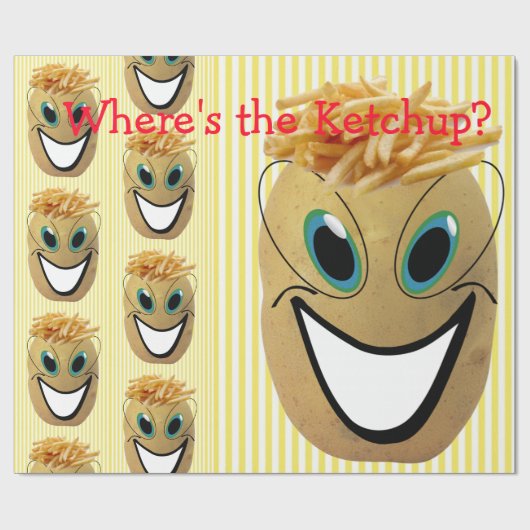 Glanzend wrapppapier, Aardappelvet stripe Cadeaupapier (Vlak)