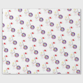 Glanzend wrapppapier, Austronaut Cat Kitten Cadeaupapier (Vlak)
