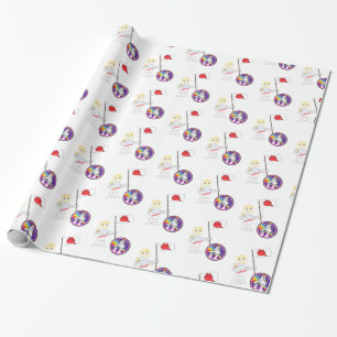 Glanzend wrapppapier, Austronaut Cat Kitten Cadeaupapier