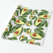 Glanzend wrapppapier Avocados Cadeaupapier (Uitgerold)