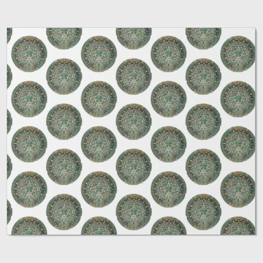 Glanzend wrapppapier, Aztec Cadeaupapier (Vlak)