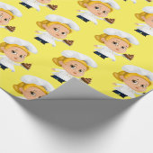 Glanzend wrapppapier, bakkerijkwas cadeaupapier (Hoek)