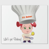 Glanzend wrapppapier, bakkerijkwas cadeaupapier (Vlak)