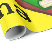 Glanzend wrapppapier, boekwormboeken zijn geel cadeaupapier (Rol Hoek)