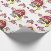 Glanzend wrapppapier, boerenboerderijKoeien Cadeaupapier (Hoek)