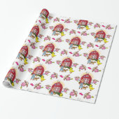 Glanzend wrapppapier, boerenboerderijKoeien Cadeaupapier (Uitgerold)