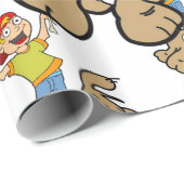 Glanzend wrapppapier, Botten van padvinders Cadeaupapier (Rol Hoek)